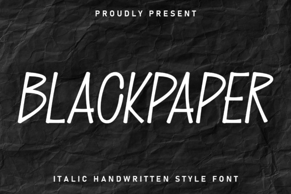 Blackpaper: A Display Font for Whimsical Grandeur