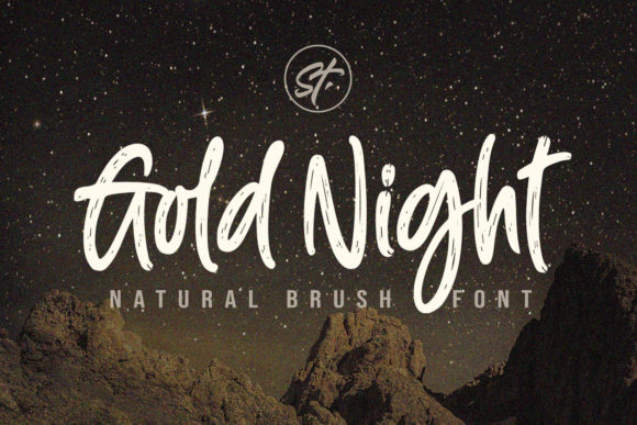 Gold Night: The Brushed Display Font for Bold Statements
