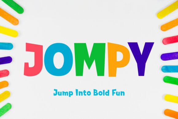 Jompy: A Chunky Display Font That Radiates Joy and Impact