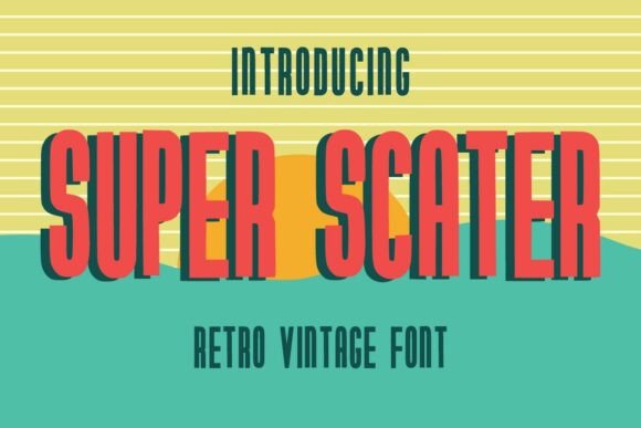 Superscater Regular: A Bold Typeface for Authentic Vintage Flair