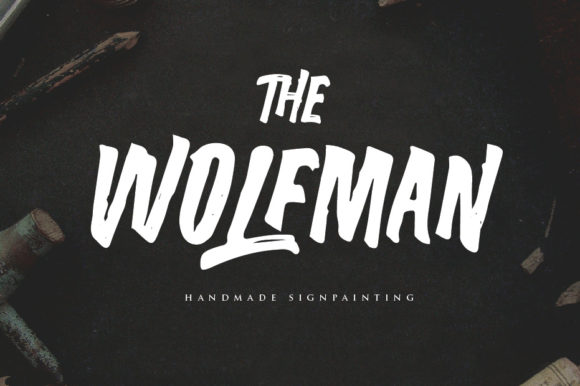 The Wolfman: Unleashing Raw Energy with Hand-Painted Typography